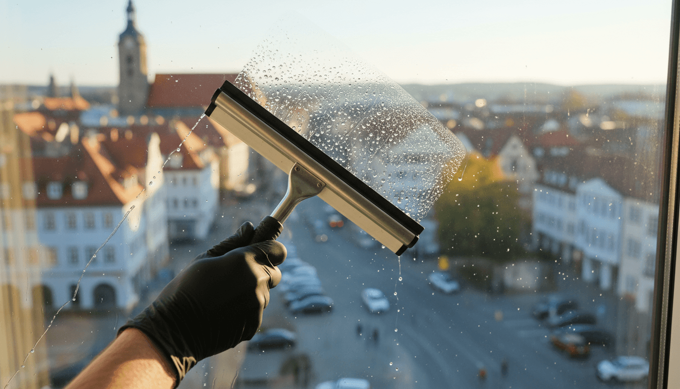 Fensterreinigung mit professioneller Technik und Präzision