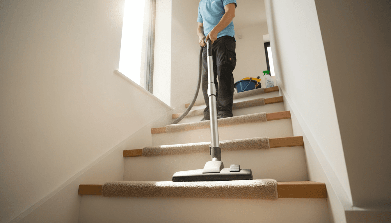 Treppenreinigung in Wohngebäuden durchgeführt von Cleanyx